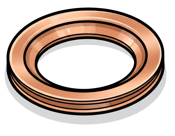 Folded Copper Washer