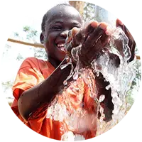 A boy playing in water